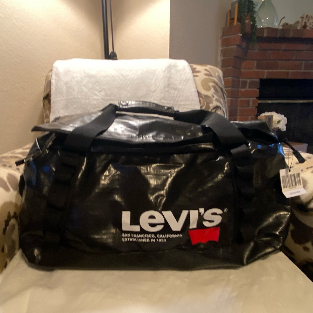Levi’s black duffel, backpack weekender bag